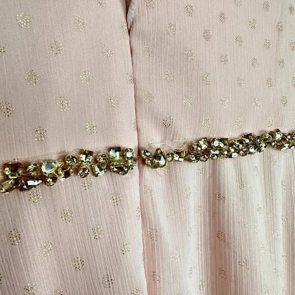 MAC DUGGAL Polka Dot Asymmetrical Ruffle Gown in Salmon Size US 2 - Picture 10 of 12